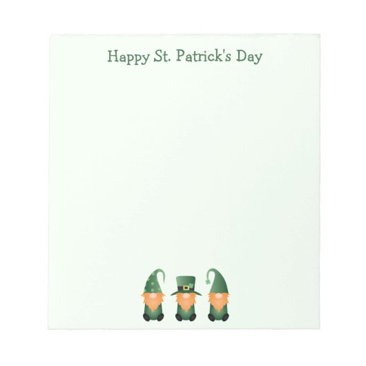Happy St Patricks Day Gnomes Green Notitieblok (Voorkant)