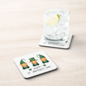 Happy St Patricks Day Gnomes Green Sinaasappel Bier Onderzetter (Rechterzijde)
