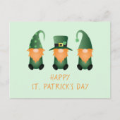 Happy St Patricks Day Gnomes Green Sinaasappel Bri Briefkaart (Voorkant)