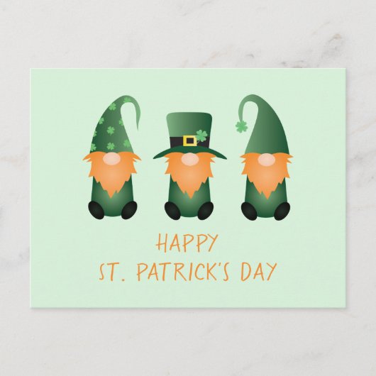 Happy St Patricks Day Gnomes Green Sinaasappel Bri Briefkaart (Voorkant)