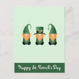 Happy St Patricks Day Gnomes Green Sinaasappel Briefkaart