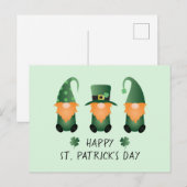 Happy St Patricks Day Gnomes Green Sinaasappel Briefkaart (Voorkant / Achterkant)