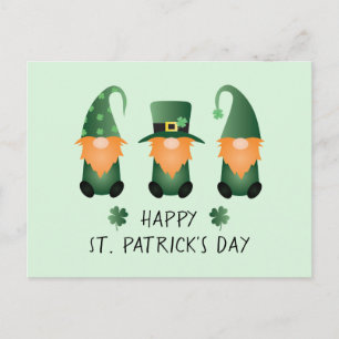Happy St Patricks Day Gnomes Green Sinaasappel Briefkaart