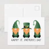 Happy St Patricks Day Gnomes Green Sinaasappel Briefkaart (Voorkant / Achterkant)