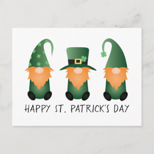 Happy St Patricks Day Gnomes Green Sinaasappel Briefkaart