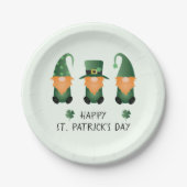 Happy St Patricks Day Gnomes Green Sinaasappel Papieren Bordje (Voorkant)