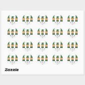 Happy St Patricks Day Gnomes Green Sinaasappel Ronde Sticker (Vel)