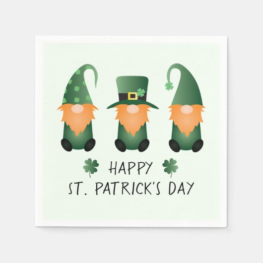 Happy St Patricks Day Gnomes Green Sinaasappel Servet (Voorkant)