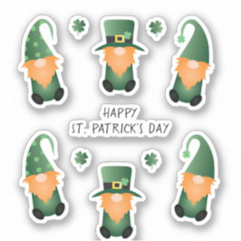 Happy St Patricks Day Gnomes Green Sinaasappel Sticker