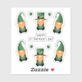 Happy St Patricks Day Gnomes Green Sinaasappel Sticker
