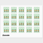 Happy St Patricks Day Gnomes Green Sinaasappel Vierkante Sticker (Vel)