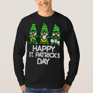 Happy St Patricks Day Gnomes Saint Paddys Pattys W T-shirt