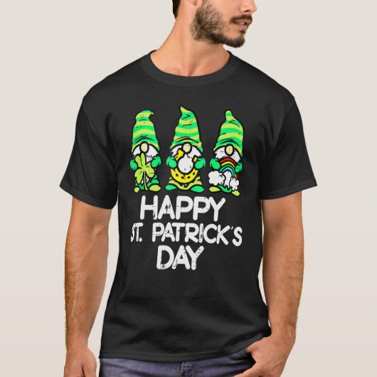 Happy St Patricks Day Gnomes Saint Paddys T-shirt (Voorkant)