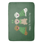 Happy St Patricks Day Golden Retriever Honden Badmat (Voorkant Verticaal)