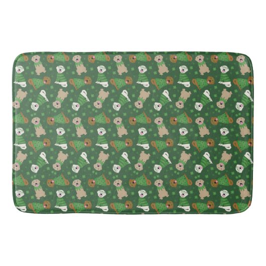 Happy St Patricks Day Golden Retriever Honden Badmat (Voorkant)