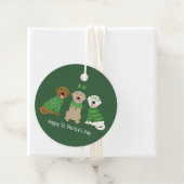 Happy St Patricks Day Golden Retriever Honden Bedankjes Labels (In situ)