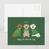 Happy St Patricks Day Golden Retriever Honden Briefkaart (Voorkant / Achterkant)