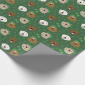 Happy St Patricks Day Golden Retriever Honden Cadeaupapier (Hoek)