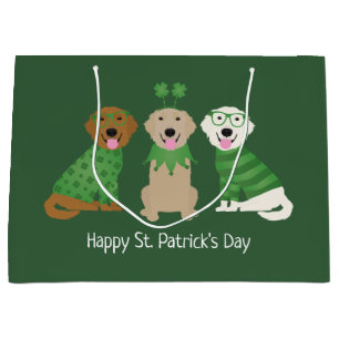 Happy St Patricks Day Golden Retriever Honden Groot Cadeauzakje