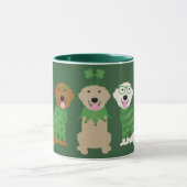 Happy St Patricks Day Golden Retriever Honden Mok (Midden)