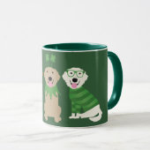 Happy St Patricks Day Golden Retriever Honden Mok (Voorkant rechts)