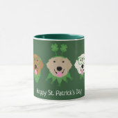 Happy St Patricks Day Golden Retriever Honden Mok (Midden)