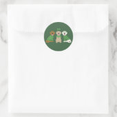 Happy St Patricks Day Golden Retriever Honden Ronde Sticker (Tas)