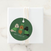 Happy St Patricks Day Goldendoodle Honden Bedankjes Labels (In situ)