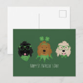 Happy St Patricks Day Goldendoodle Honden Briefkaart (Voorkant / Achterkant)
