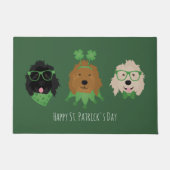 Happy St Patricks Day Goldendoodle Honden Deurmat (Voorkant)