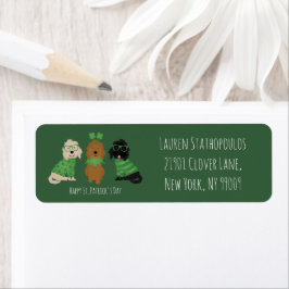 Happy St Patricks Day Goldendoodle Honden Etiket