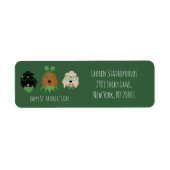 Happy St Patricks Day Goldendoodle Honden Etiket (Voorkant)