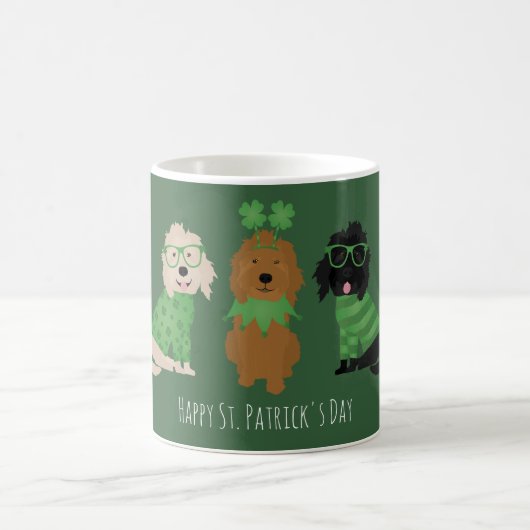 Happy St Patricks Day Goldendoodle Honden Koffiemok (Center)