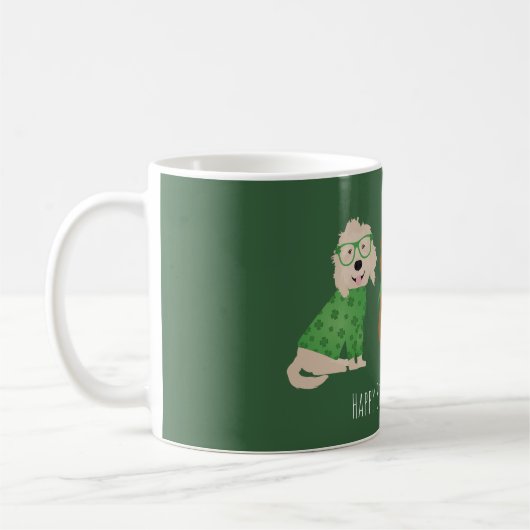 Happy St Patricks Day Goldendoodle Honden Koffiemok (Links)