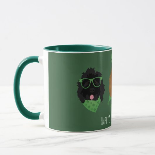 Happy St Patricks Day Goldendoodle Honden Mok (Links)