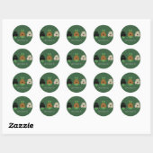 Happy St Patricks Day Goldendoodle Honden Ronde Sticker (Vel)