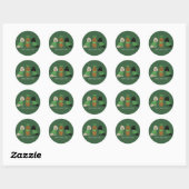 Happy St Patricks Day Goldendoodle Honden Ronde Sticker (Vel)