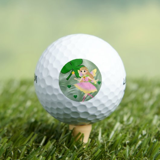 Happy St. Patrick's Day Golf Ball Fairy Golfballen (Insitu Shirt)