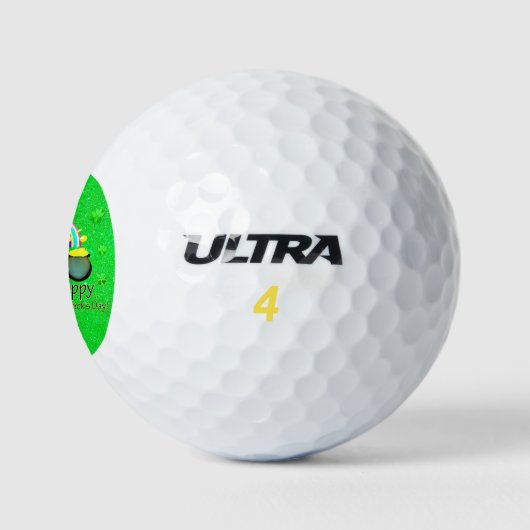 Happy St. Patrick's Day Golf Ball Golfballen (Logo)