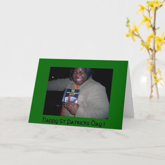 Happy St Patrick's Day - grappige kaart (Gele Bloem)