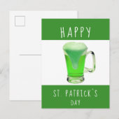 Happy St. Patrick's day Green Beer Briefkaart (Voorkant / Achterkant)