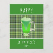 Happy St. Patrick's day Green Beer Irish Pattern Briefkaart (Voorkant)