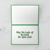 Happy St Patrick's Day Green Beer Kaart (Binnen)