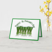 Happy St Patrick's Day Green Beer Kaart (Gele Bloem)