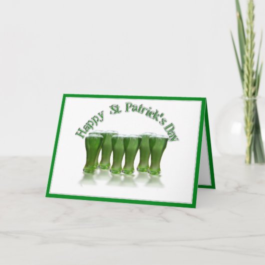 Happy St Patrick's Day Green Beer Kaart (Voorkant)