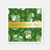 Happy St. Patrick's Day Green Beer Napkins Servetten (Voorkant)
