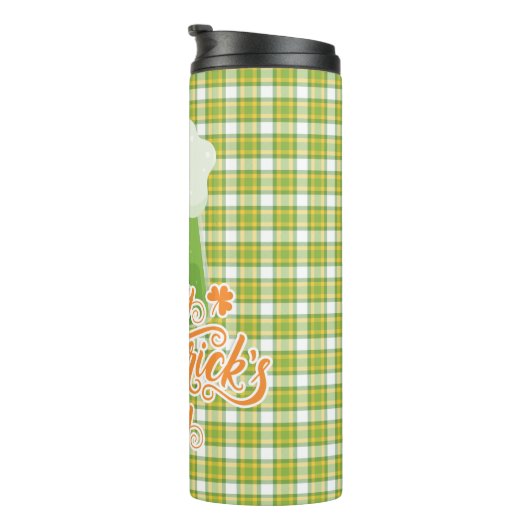 Happy St Patrick's Day - Green Beer on Pset Thermosbeker (Geroteerd rechts)