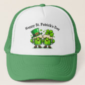Happy St Patrick's Day Green Beer Trucker Pet (Voorkant)