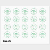 Happy St. Patrick's Day Green Clopvers aangepaste Ronde Sticker (Vel)