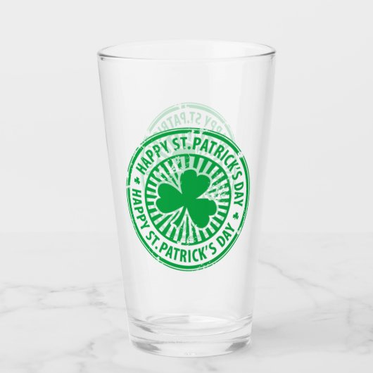 Happy St Patrick's Day Green Clover Irish Party Glas (Voorkant)